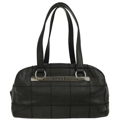 Chanel 2004-2005 Black Caviar Choco Bar Handbag