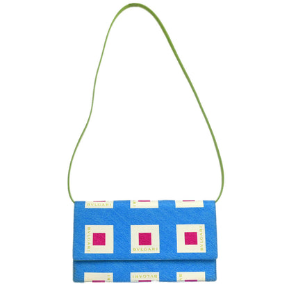 Bvlgari Blue Canvas Shoulder Bag