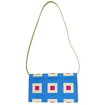 Bvlgari Blue Canvas Shoulder Bag
