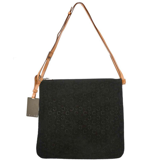 Celine Black Suede C Macadam Twin Handbag
