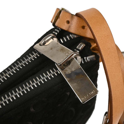 Celine Black Suede C Macadam Twin Handbag