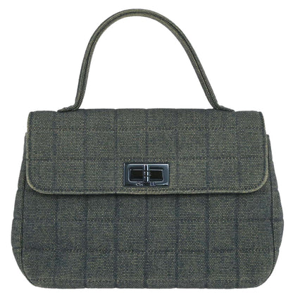 Chanel Blue Denim Top Handle Mademoiselle Lock Handbag