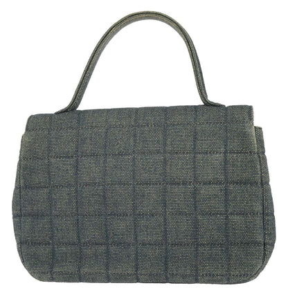 Chanel Blue Denim Top Handle Mademoiselle Lock Handbag