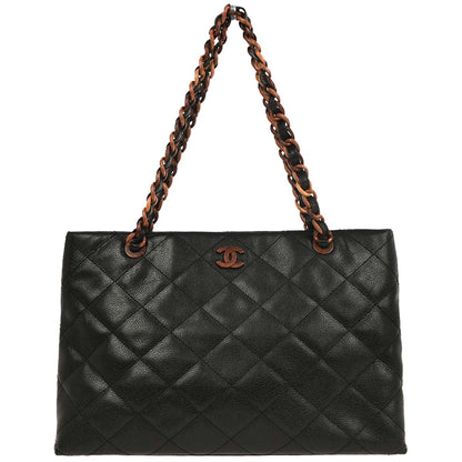Chanel Black Caviar Tote Handbag