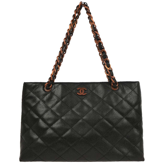 Chanel Black Caviar Tote Handbag