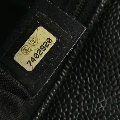 Chanel Black Caviar Drawstring Tote Handbag