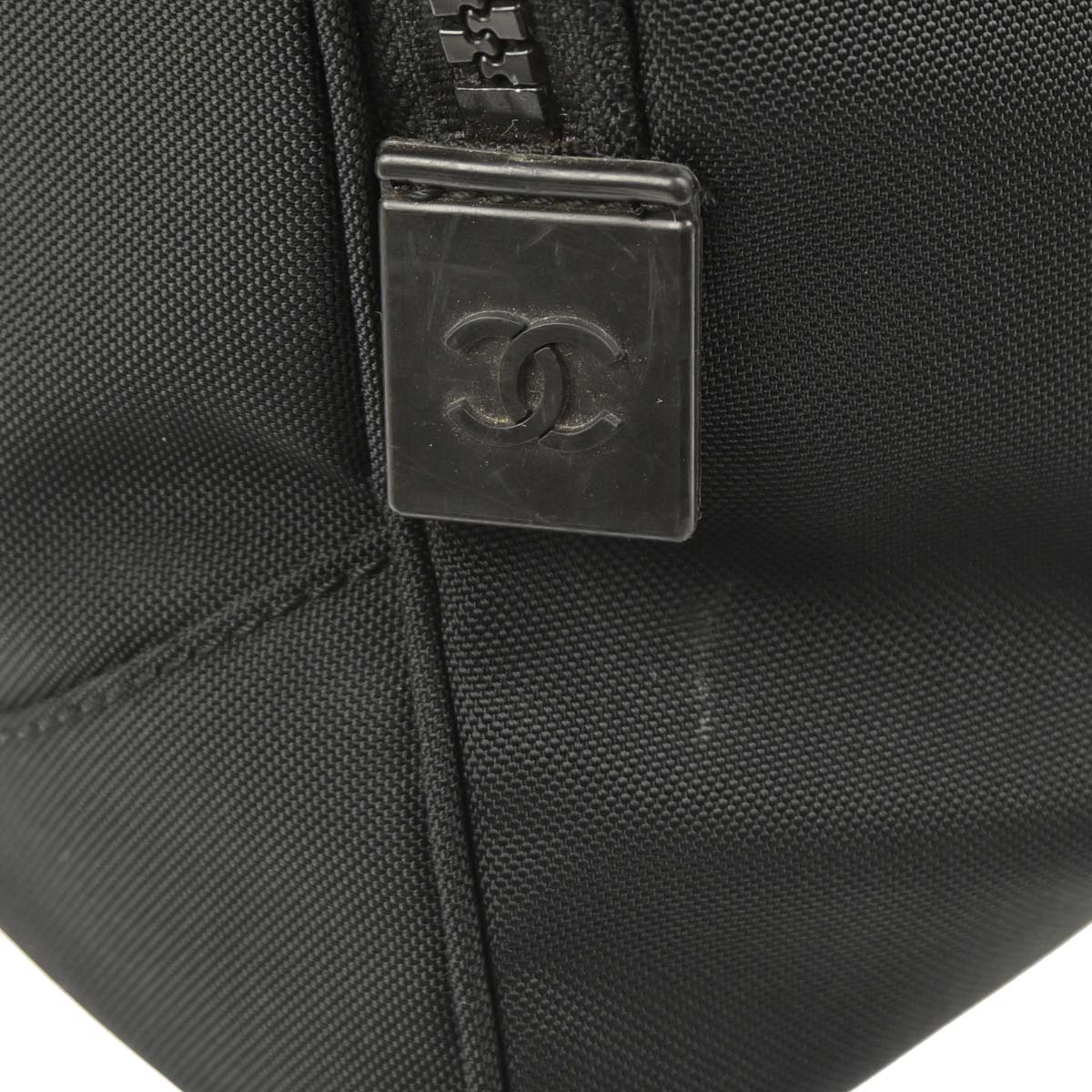 Chanel 2001-2003 Black Nylon Sport Line Duffle Gym Handbag