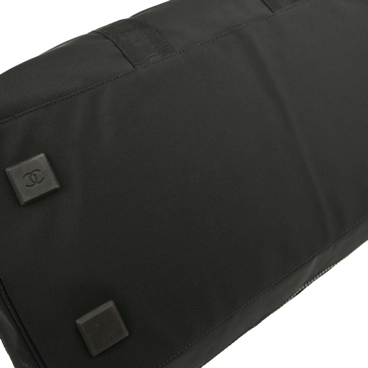 Chanel 2001-2003 Black Nylon Sport Line Duffle Gym Handbag