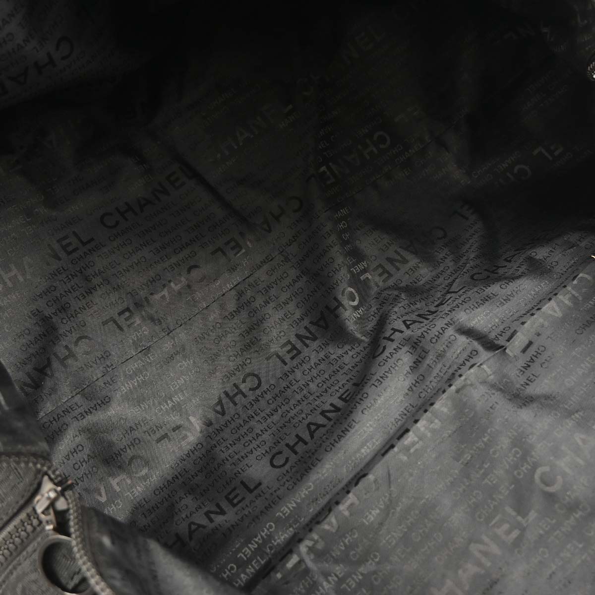 Chanel 2001-2003 Black Nylon Sport Line Duffle Gym Handbag