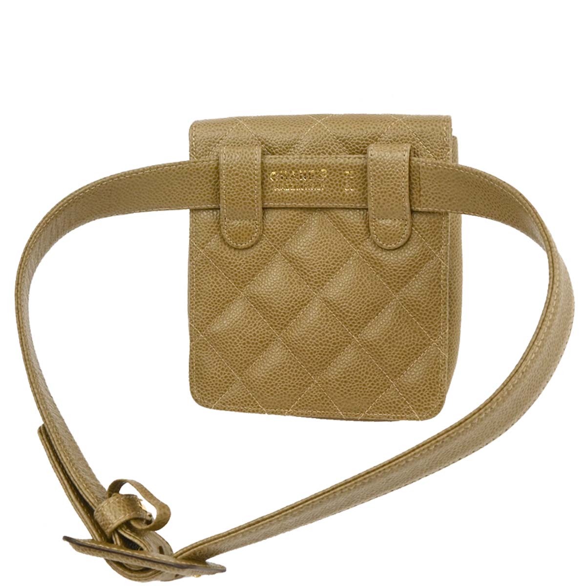 Chanel 1994-1996 Beige Caviar Belt Bum Bag #75/30
