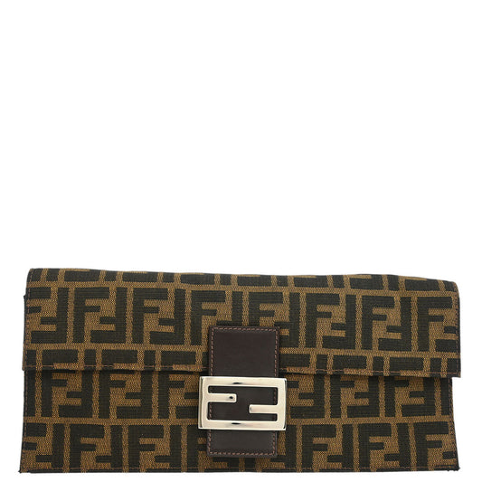 Fendi Brown Zucca Clutch Bag