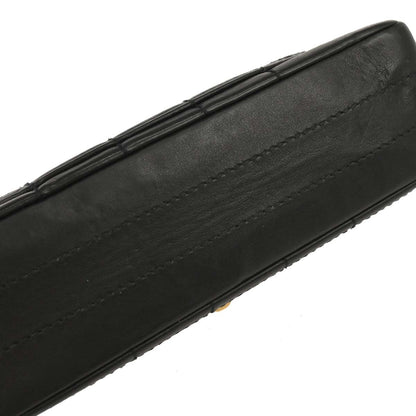 Chanel 2001-2003 Black Calfskin Choco Bar Single Flap Shoulder Bag