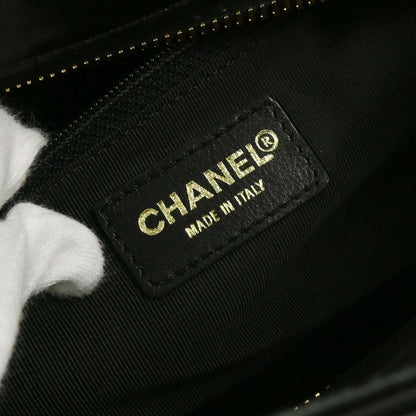 Chanel 2001-2003 Black Lambskin Choco Bar Tote Handbag