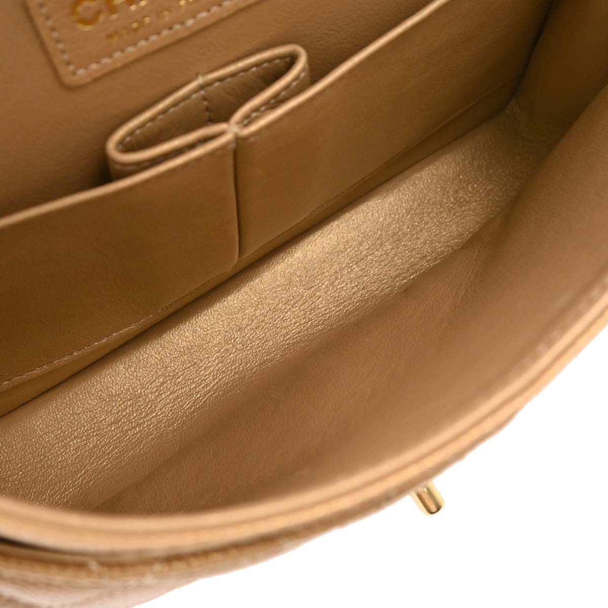 Chanel 2014-2015 Metallic Gold Caviar Medium Classic Double Flap Shoulder Bag