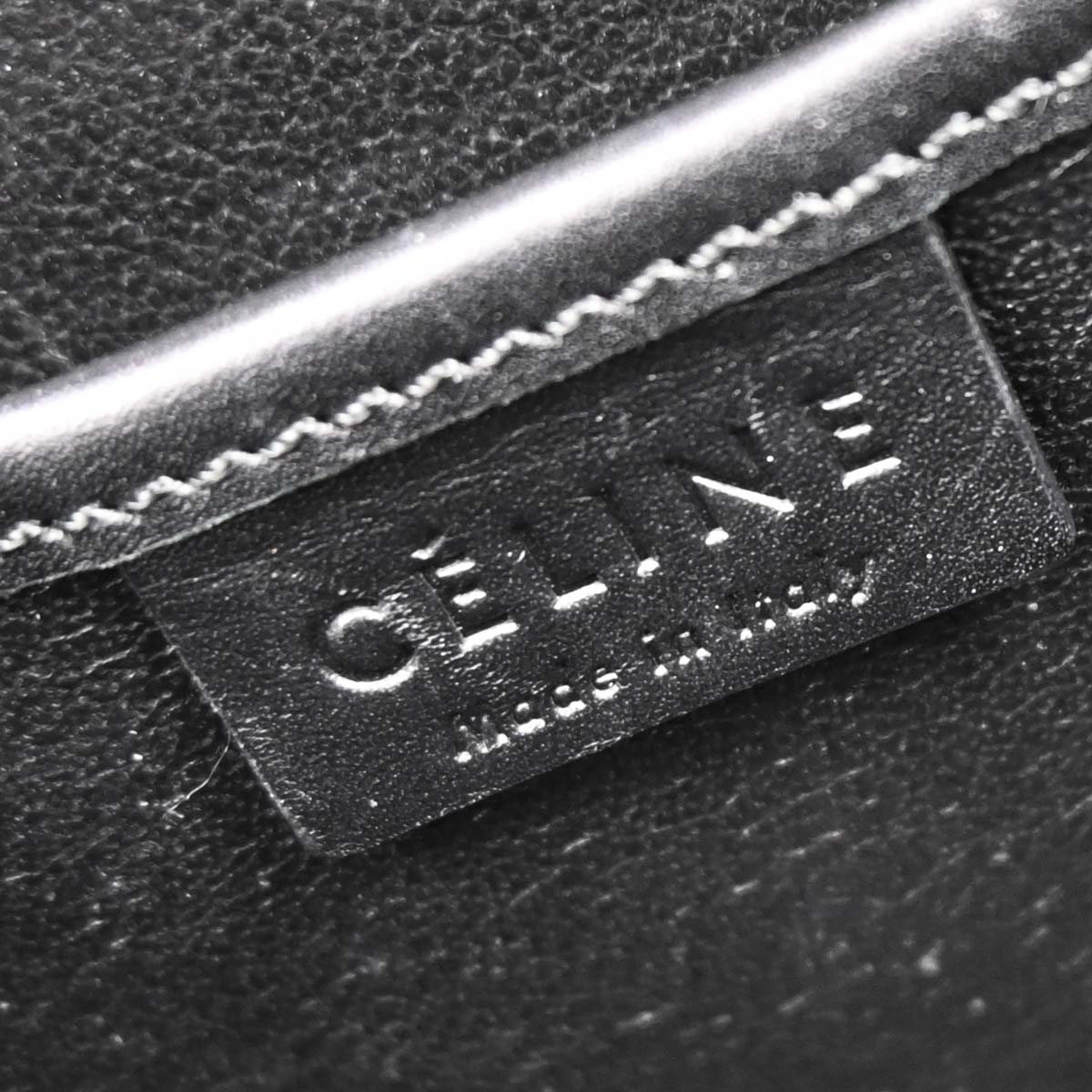 Celine Ivory Black Nano Luggage Tote Handbag