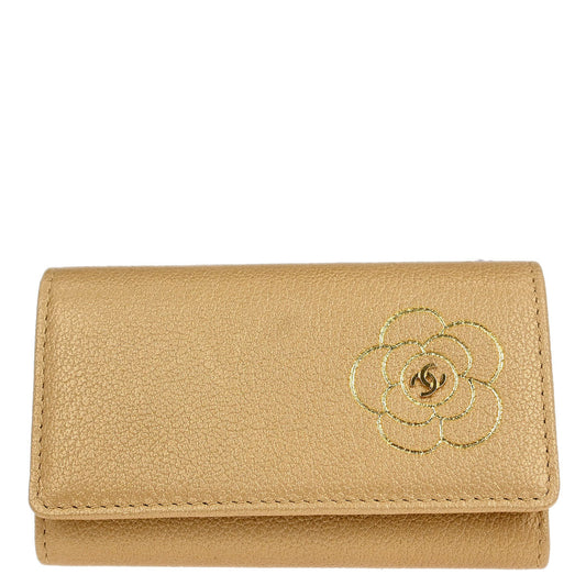Chanel Beige Calfskin Six Hook Key Case Small Good