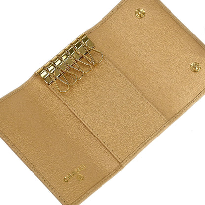 Chanel Beige Calfskin Six Hook Key Case Small Good
