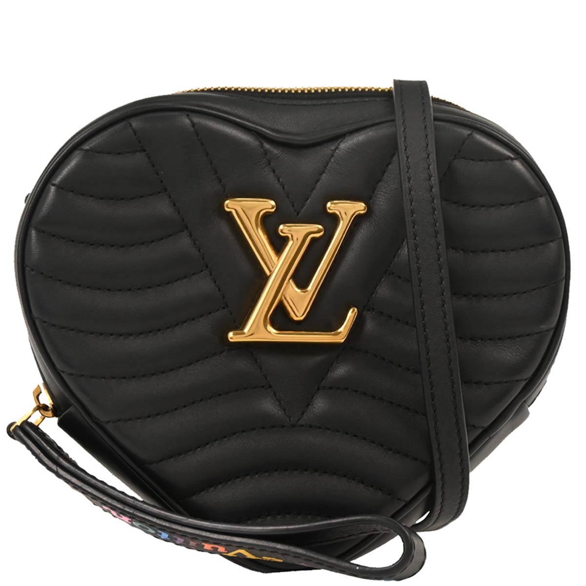 Louis Vuitton Black Wave Heart Clutch Shoulder Bag M52796