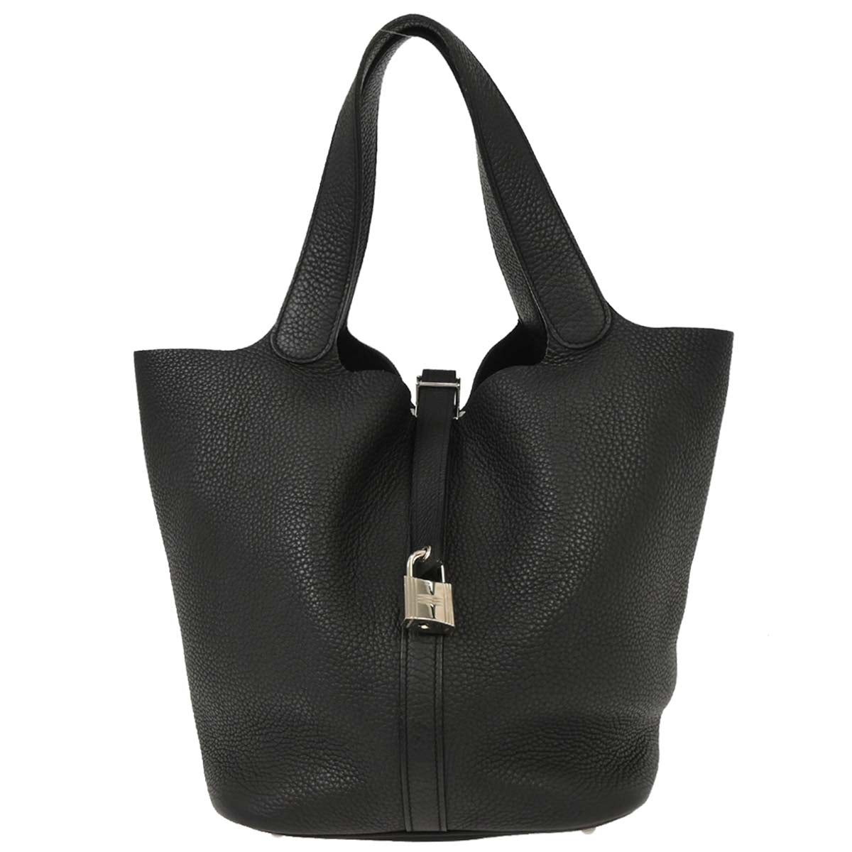Hermes Black Taurillon Clemence Picotin Lock 26 GM Handbag