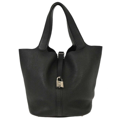 Hermes Black Taurillon Clemence Picotin Lock 26 GM Handbag