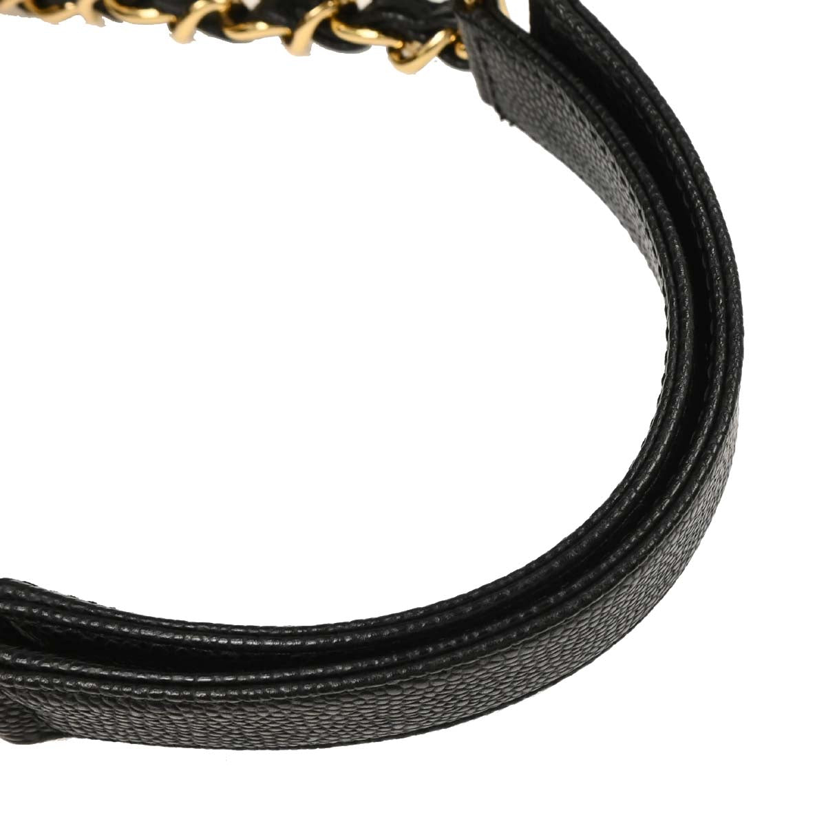 Chanel 2012-2013 Black Caviar Grand Shopping Tote GST Chain Handbag