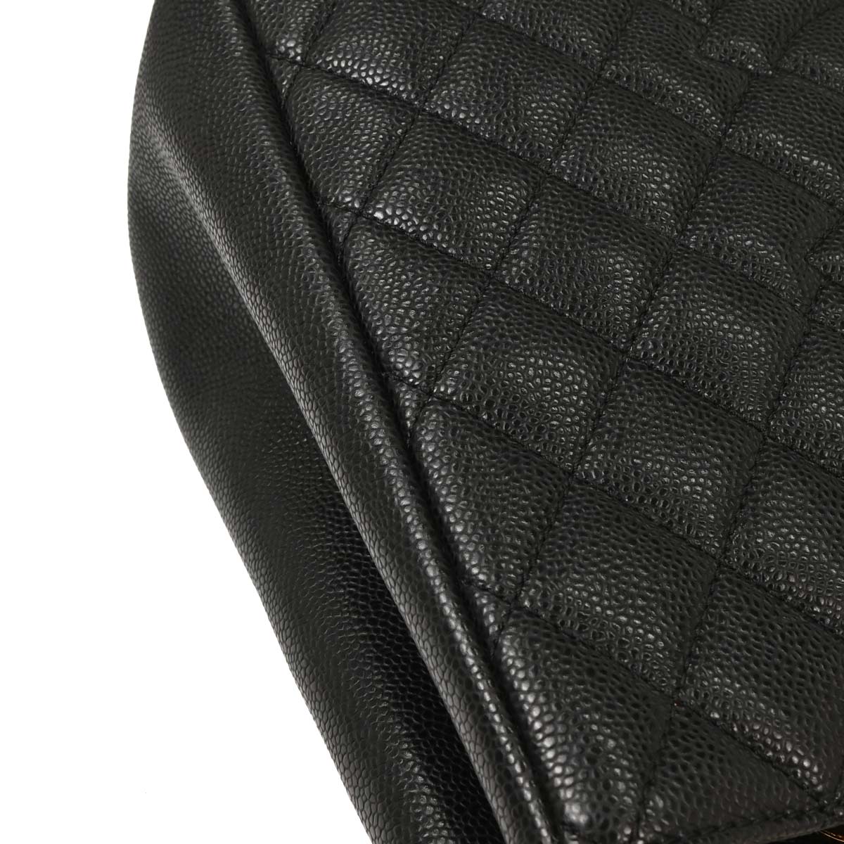 Chanel 2012-2013 Black Caviar Grand Shopping Tote GST Chain Handbag