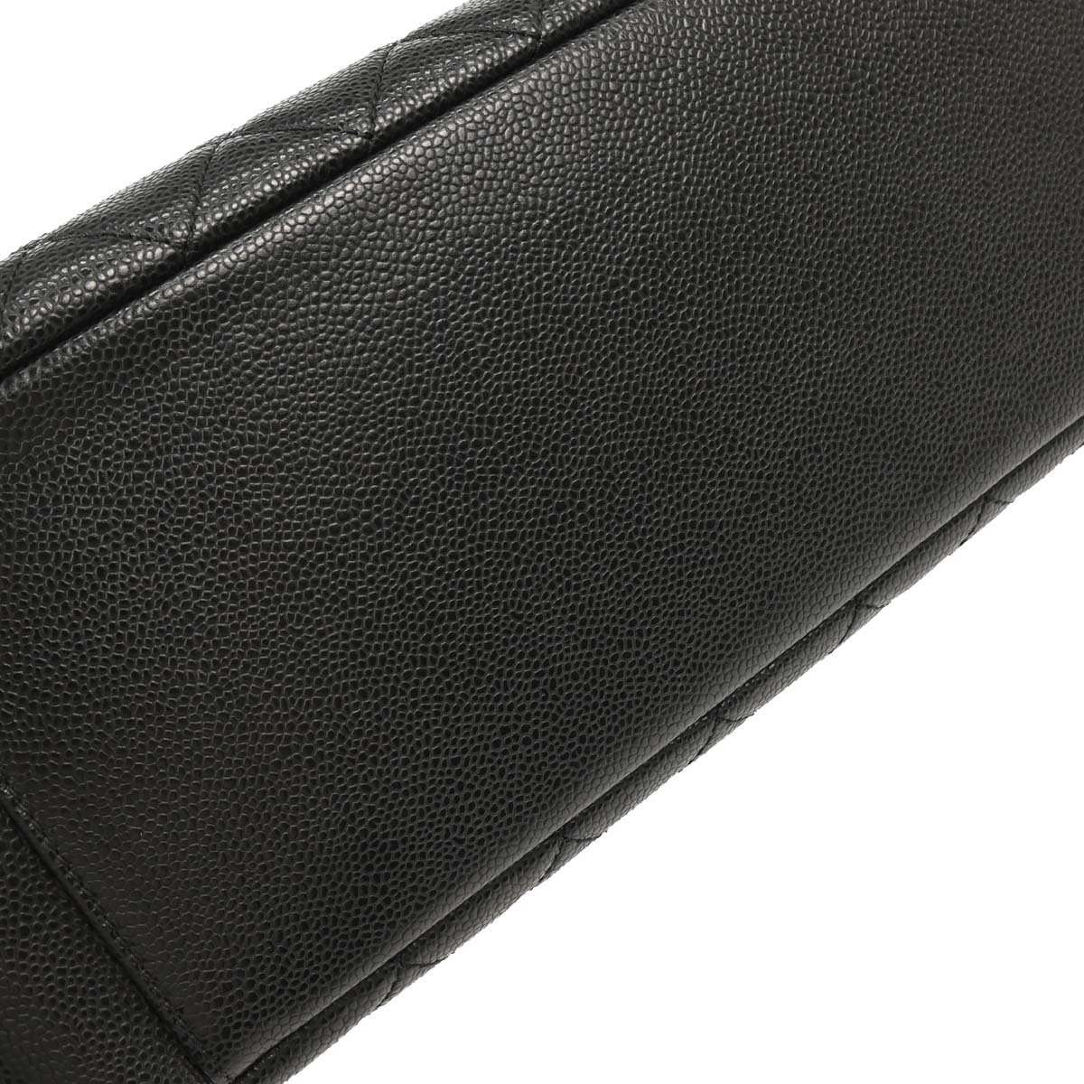 Chanel 2012-2013 Black Caviar Grand Shopping Tote GST Chain Handbag