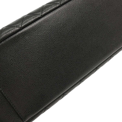 Chanel 2012-2013 Black Caviar Grand Shopping Tote GST Chain Handbag