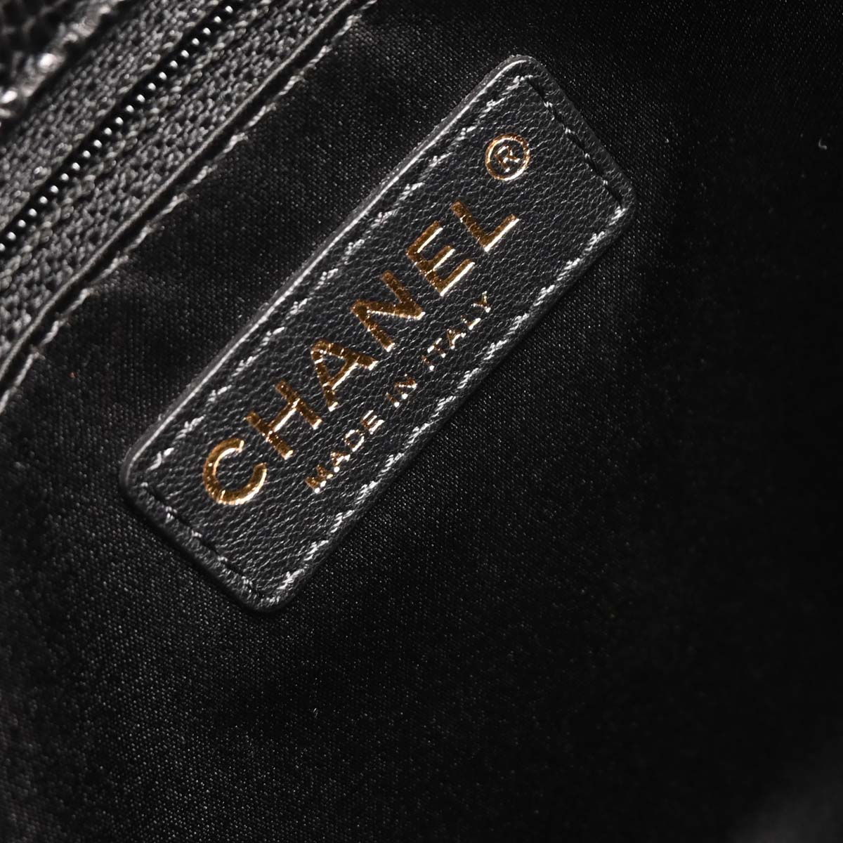 Chanel 2012-2013 Black Caviar Grand Shopping Tote GST Chain Handbag