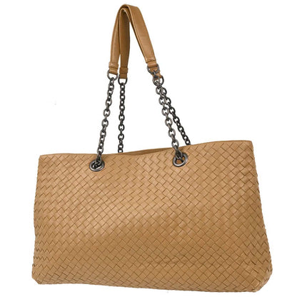 Bottega Veneta Brown Leather Intrecciato Tote Handbag