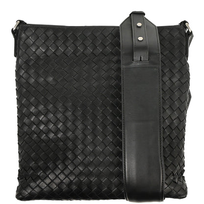 Bottega Veneta Black Intrecciato Shoulder Bag