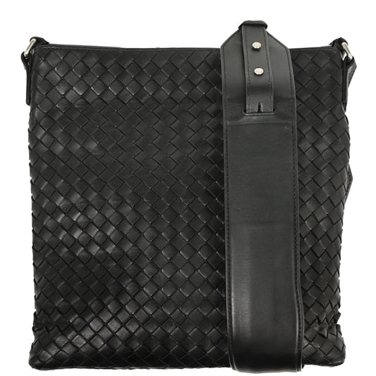 Bottega Veneta Black Intrecciato Shoulder Bag