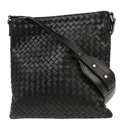 Bottega Veneta Black Intrecciato Shoulder Bag