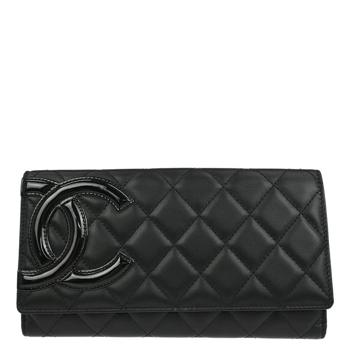Chanel 2011 Black Calfskin Cambon Ligne Long Wallet