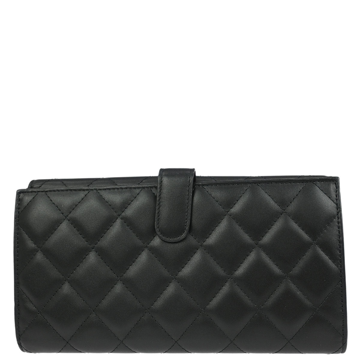 Chanel 2011 Black Calfskin Cambon Ligne Long Wallet