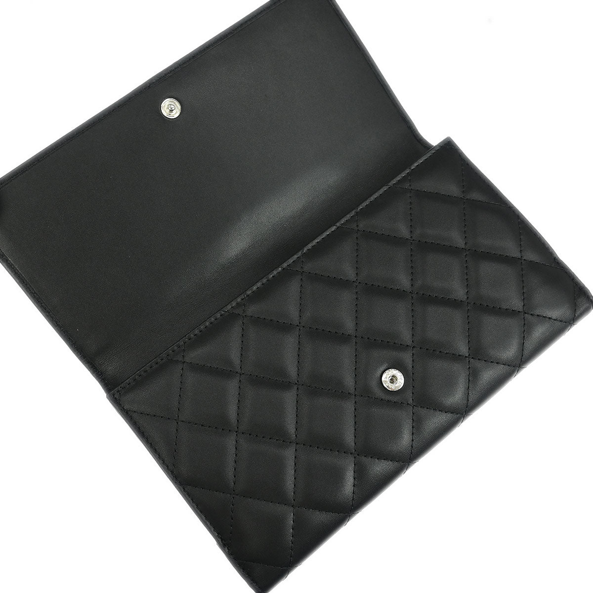 Chanel 2011 Black Calfskin Cambon Ligne Long Wallet
