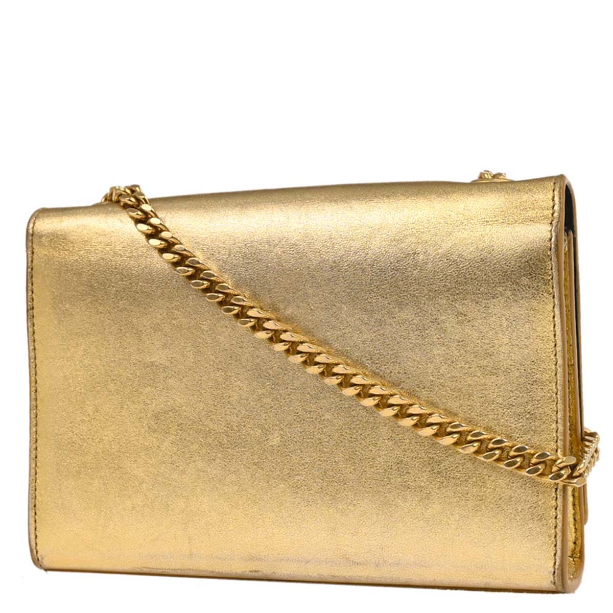 Saint Laurent Gold Leather Kate Shoulder Bag