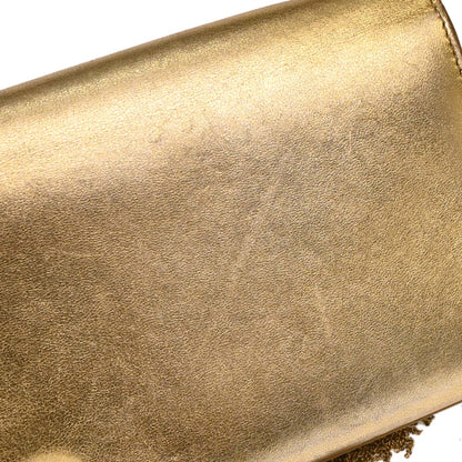 Saint Laurent Gold Leather Kate Shoulder Bag