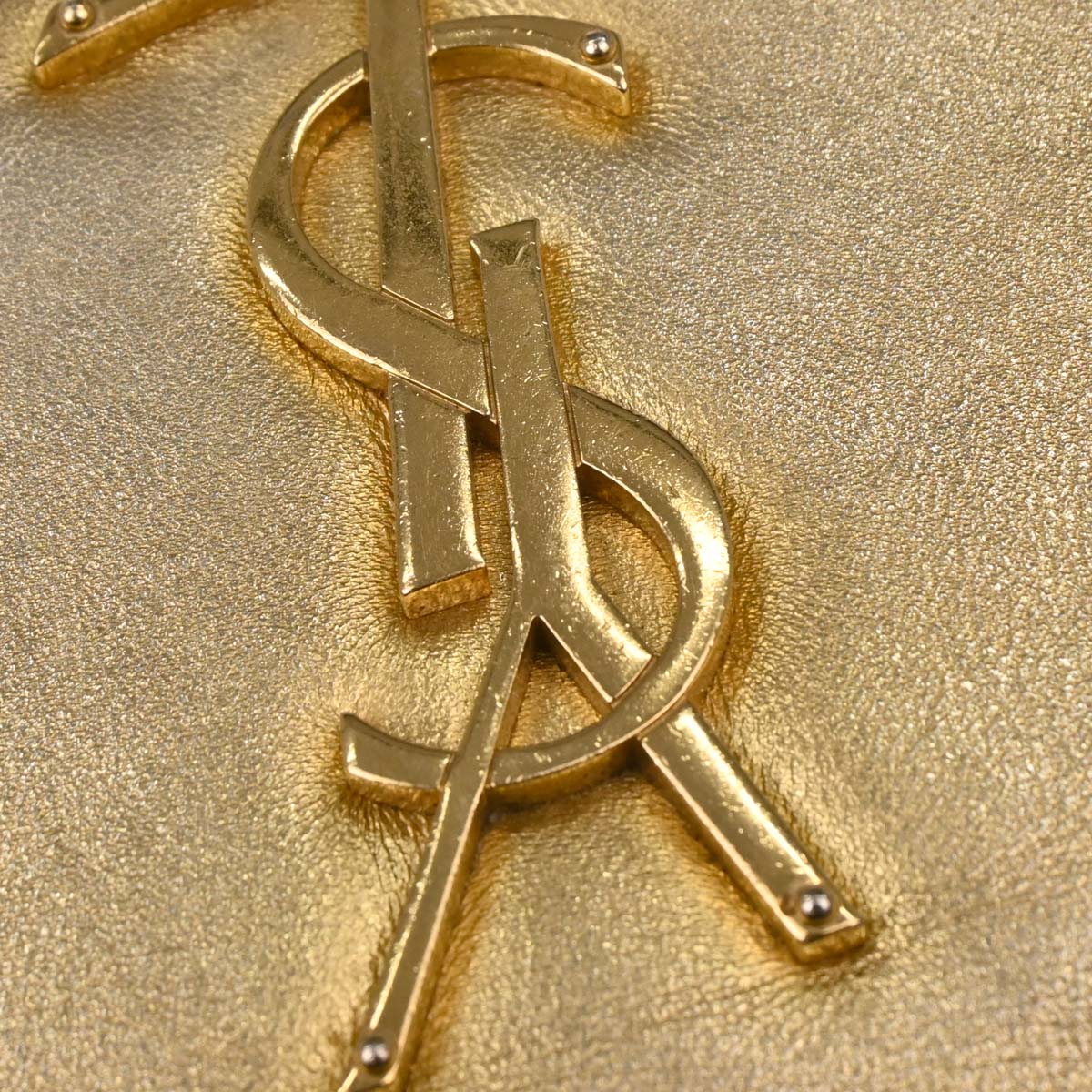 Saint Laurent Gold Leather Kate Shoulder Bag