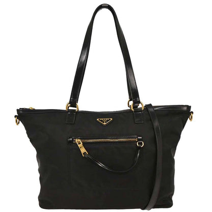 Prada Black Nylon Tote Handbag