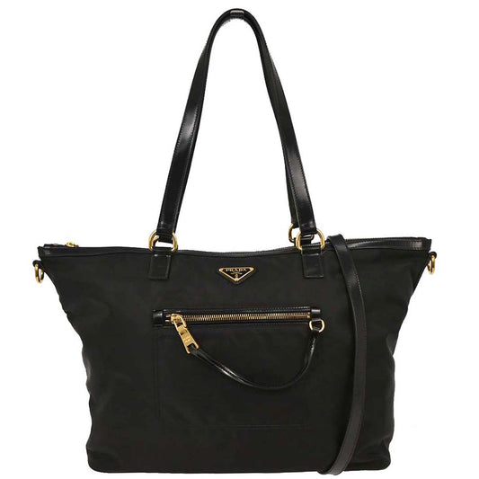 Prada Black Nylon Tote Handbag
