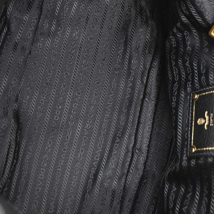 Prada Black Leather Tote Handbag
