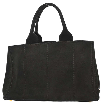 Prada Black Canvas Canapa Tote Handbag