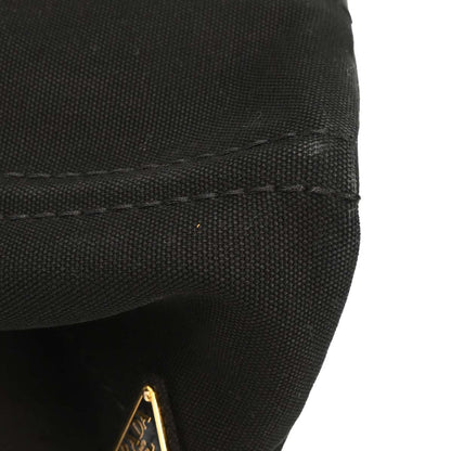 Prada Black Canvas Canapa Tote Handbag