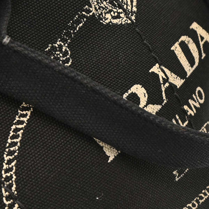 Prada Black Canvas Canapa Tote Handbag