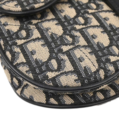Christian Dior Navy Beige Trotter Saddle Handbag