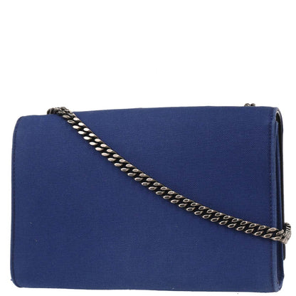 Saint Laurent Navy Canvas Kate Shoulder Bag
