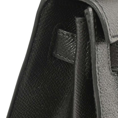 Hermes Black Epsom Kelly 28 Sellier 2way Shoulder Handbag