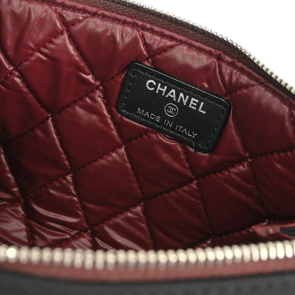 Chanel 2013-2014 Black Nylon Pouch Clutch Bag