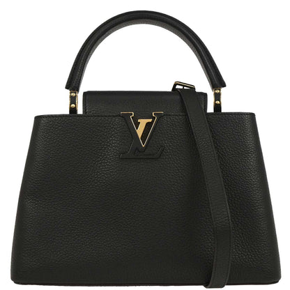 Louis Vuitton Black Capucines MM 2way Handbag M24727